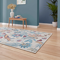 Amaya Tropical Birds Washable Rug Blue from Roseland Furniture