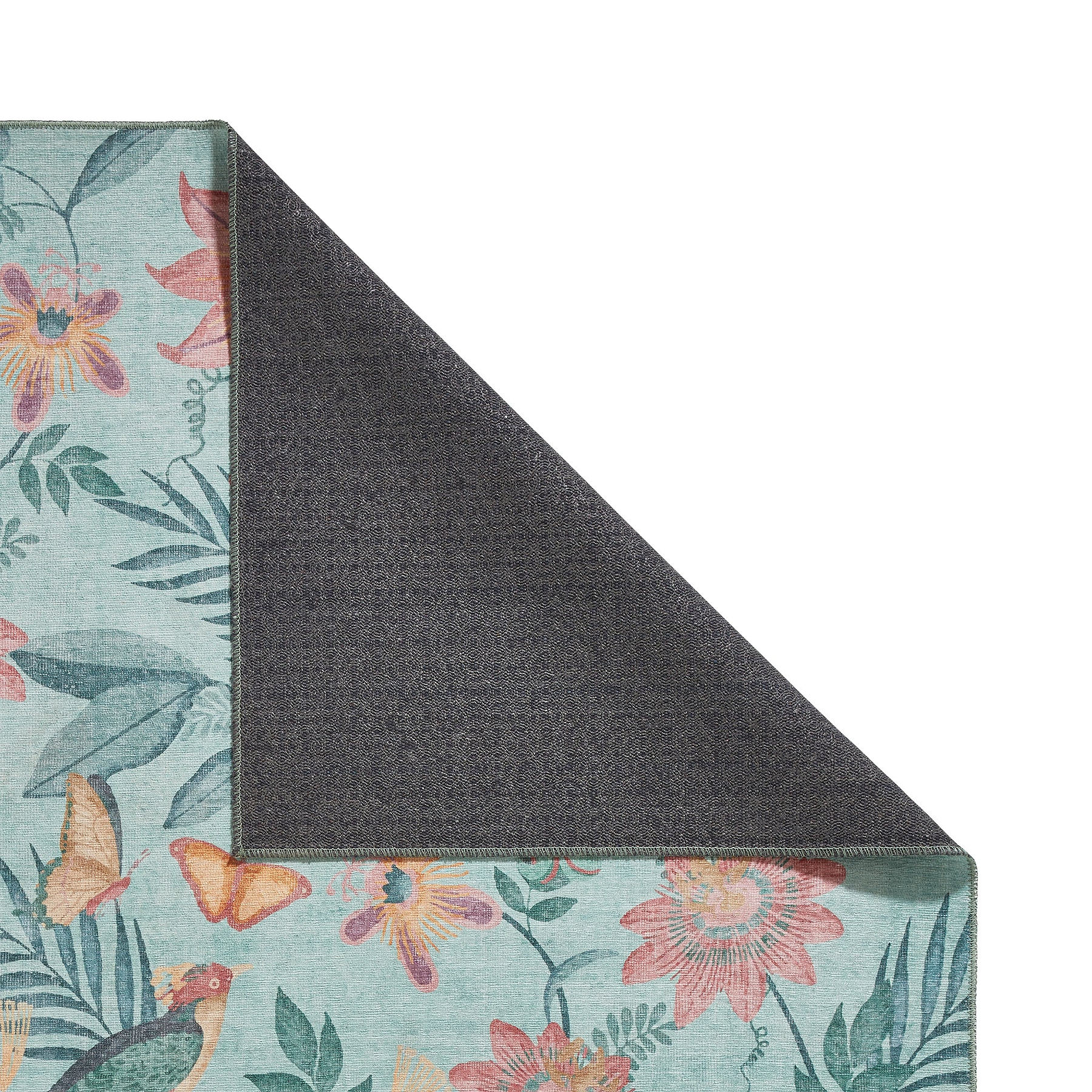 Amaya Tropical Birds Washable Rug Green from Roseland Furniture