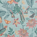 Amaya Tropical Birds Washable Rug Green from Roseland Furniture
