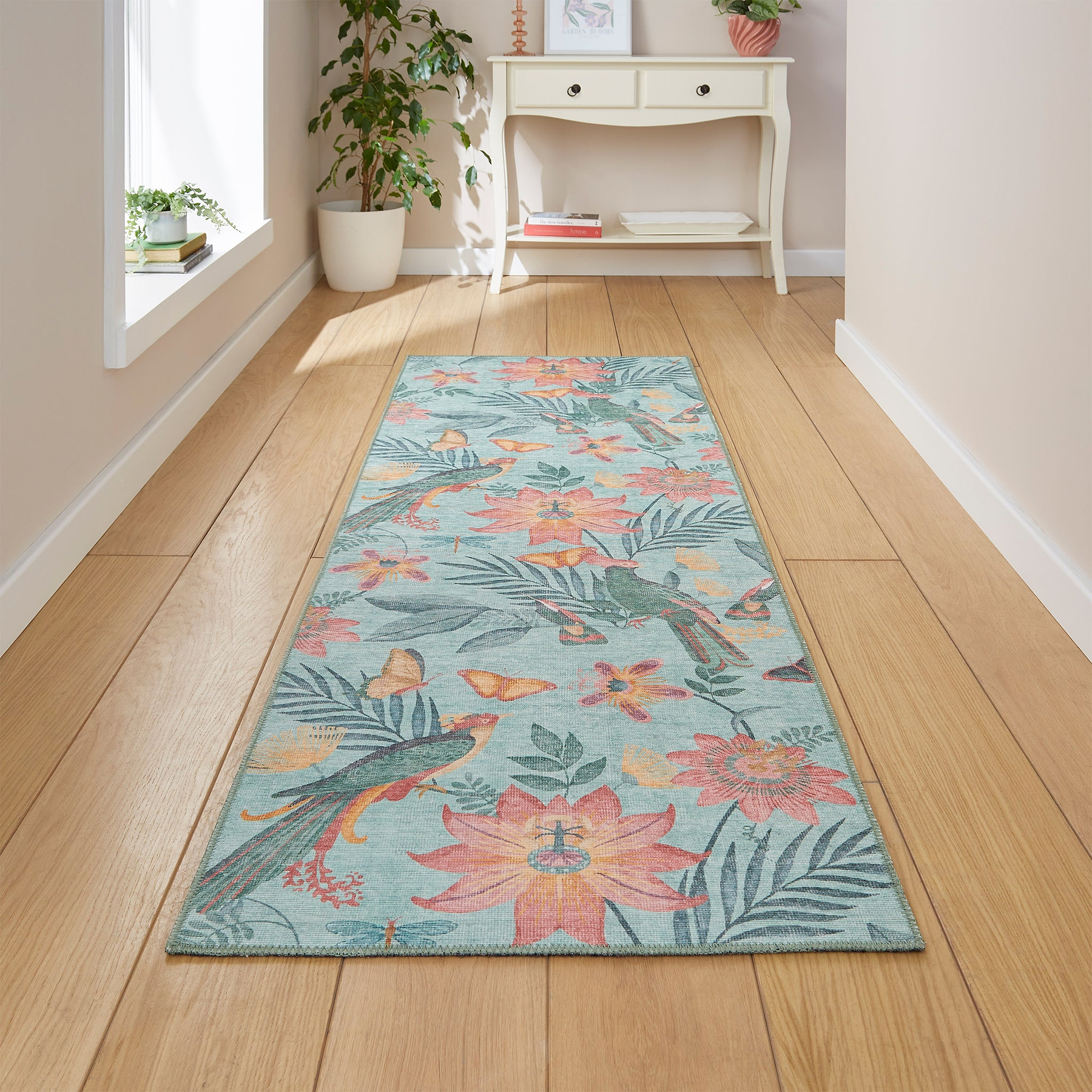 Amaya Tropical Birds Washable Runner from Roseland Furniture
