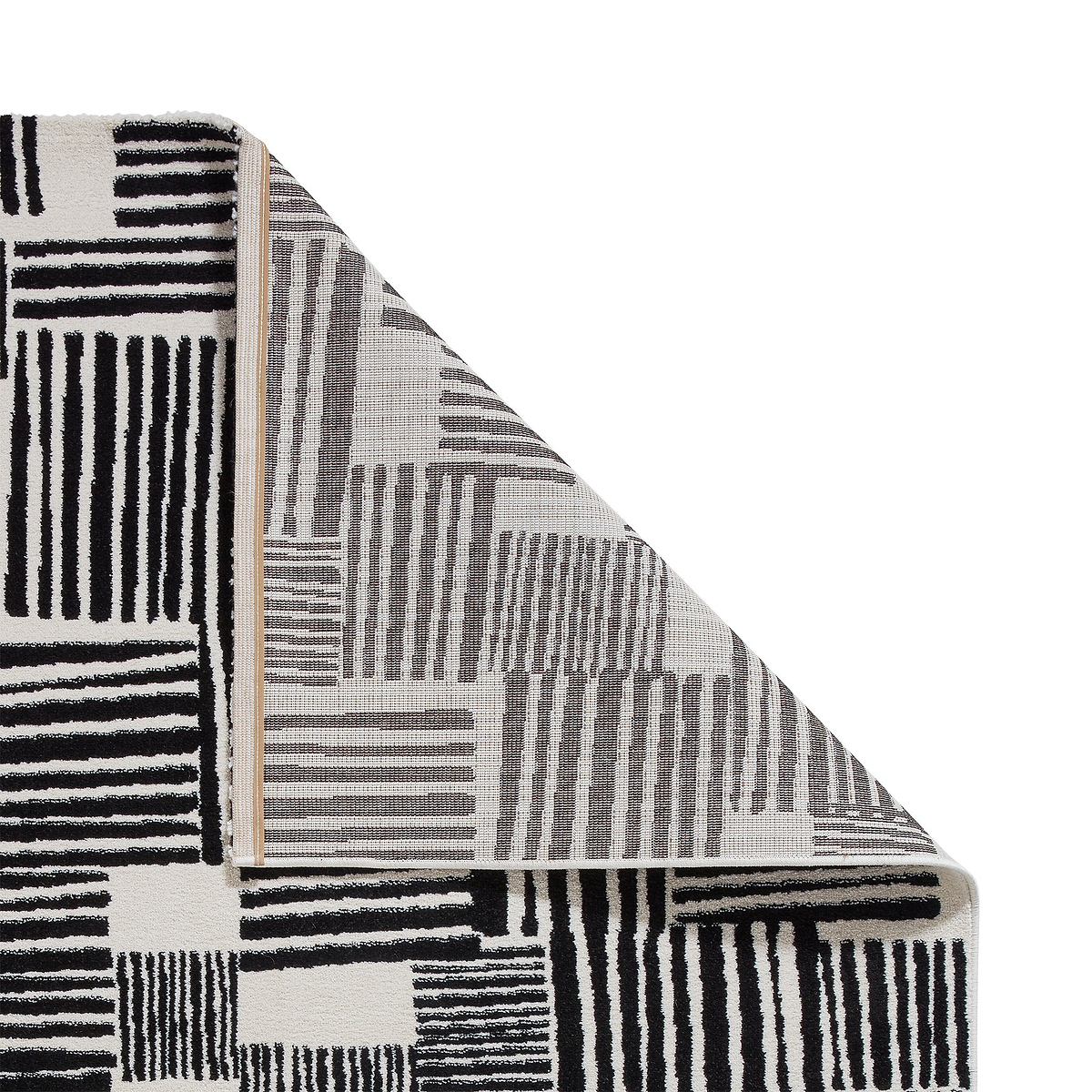 Blocks Abstract Rug Black from Roseland Furniture