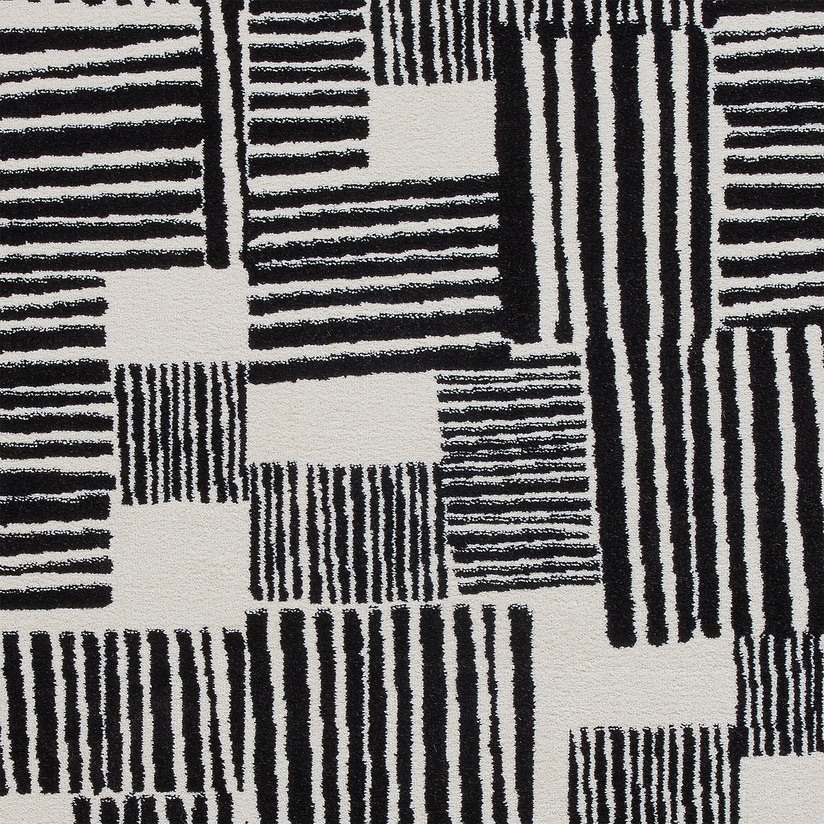 Blocks Abstract Rug Black from Roseland Furniture