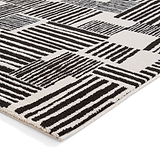 Blocks Abstract Rug Black from Roseland Furniture