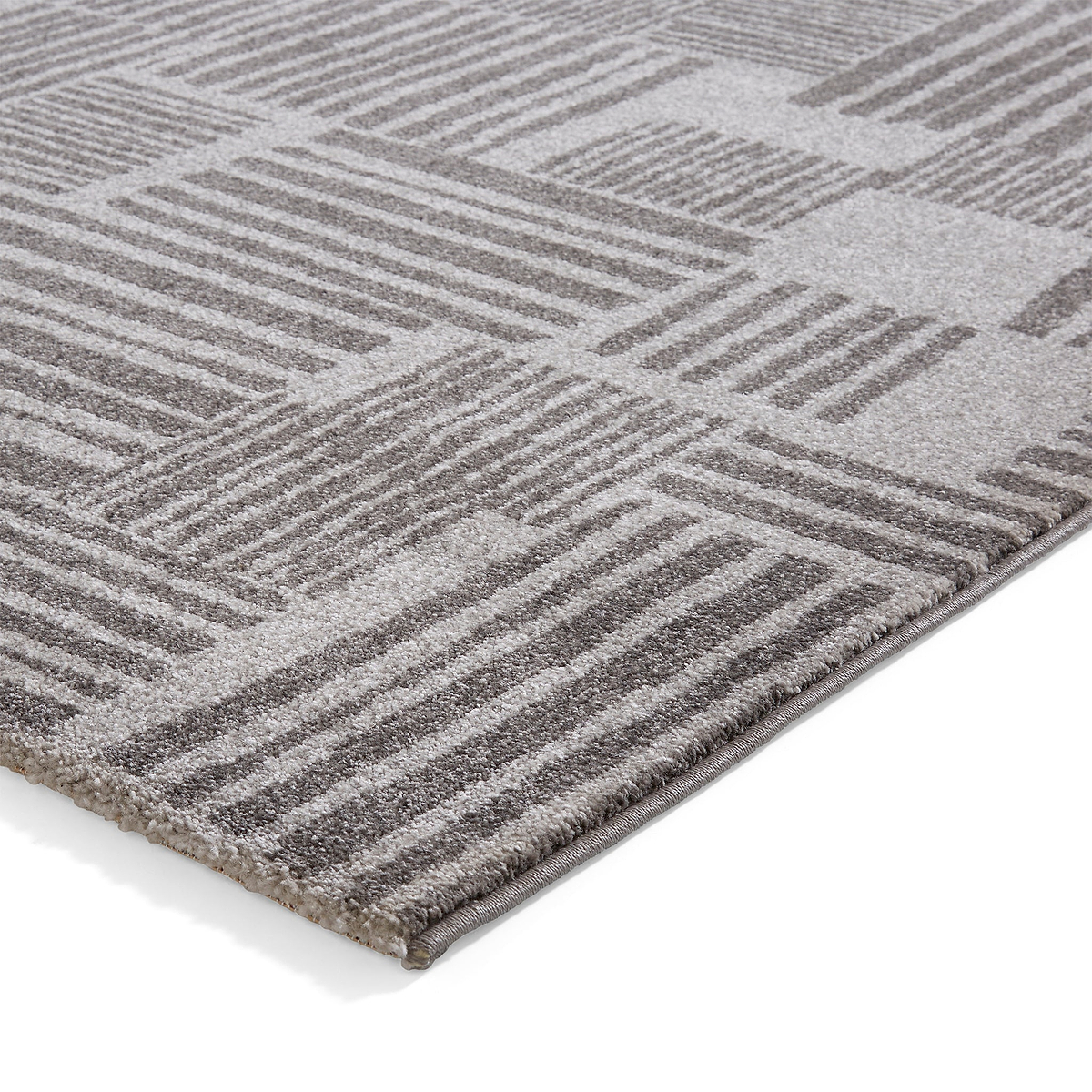 Blocks Abstract Rug Dark Grey from Roseland Furniture