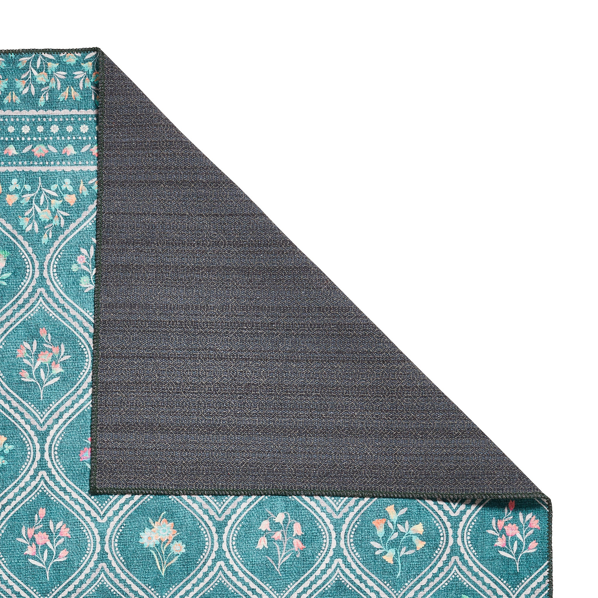 Cameo Floral Washable Rug Green from Roseland Furniture