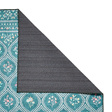 Cameo Floral Washable Rug Green from Roseland Furniture