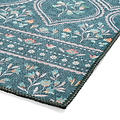Cameo Floral Washable Rug Green from Roseland Furniture