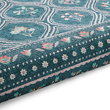 Cameo Floral Washable Rug Green from Roseland Furniture