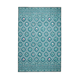 Cameo Floral Washable Rug Green from Roseland Furniture