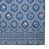 Cameo Floral Washable Rug Navy from Roseland Furniture