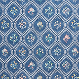 Cameo Floral Washable Rug Navy from Roseland Furniture