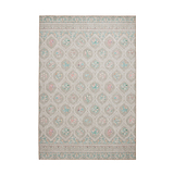Cameo Floral Washable Rug Sage Green from Roseland Furniture
