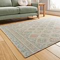 Cameo Floral Washable Rug Sage Green from Roseland Furniture