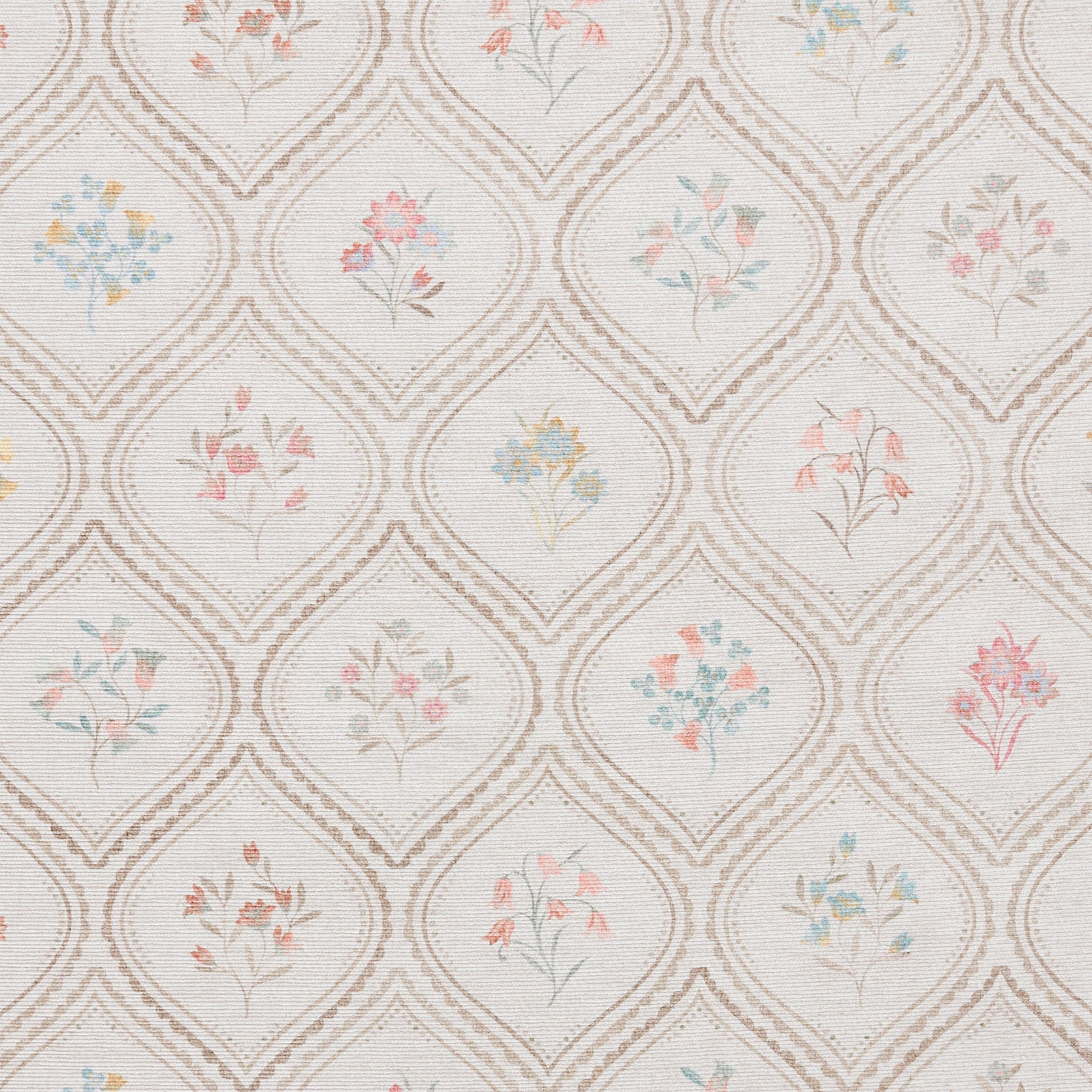 Cameo Floral Washable Rug White from Roseland Furniture