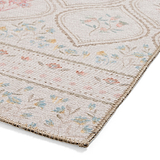 Cameo Floral Washable Rug White from Roseland Furniture