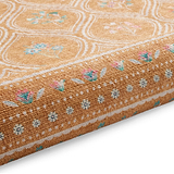 Cameo Floral Washable Rug Yellow from Roseland Furniture