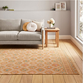 Cameo Floral Washable Rug Yellow from Roseland Furniture