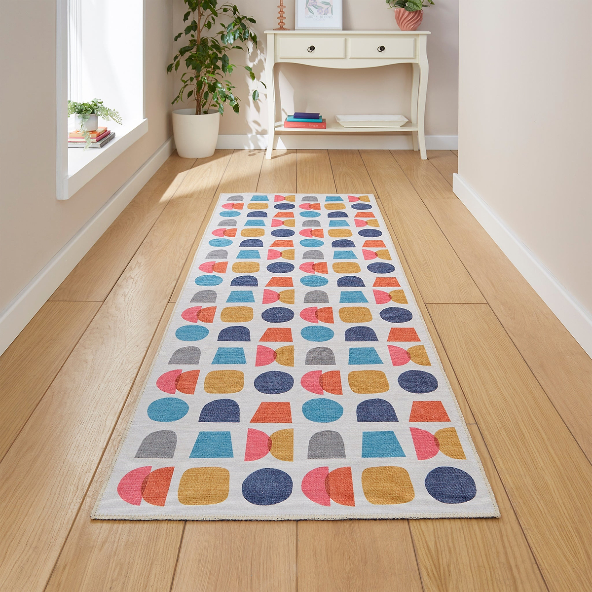 Connect Geo Print Rug Blue from Roseland Furniture