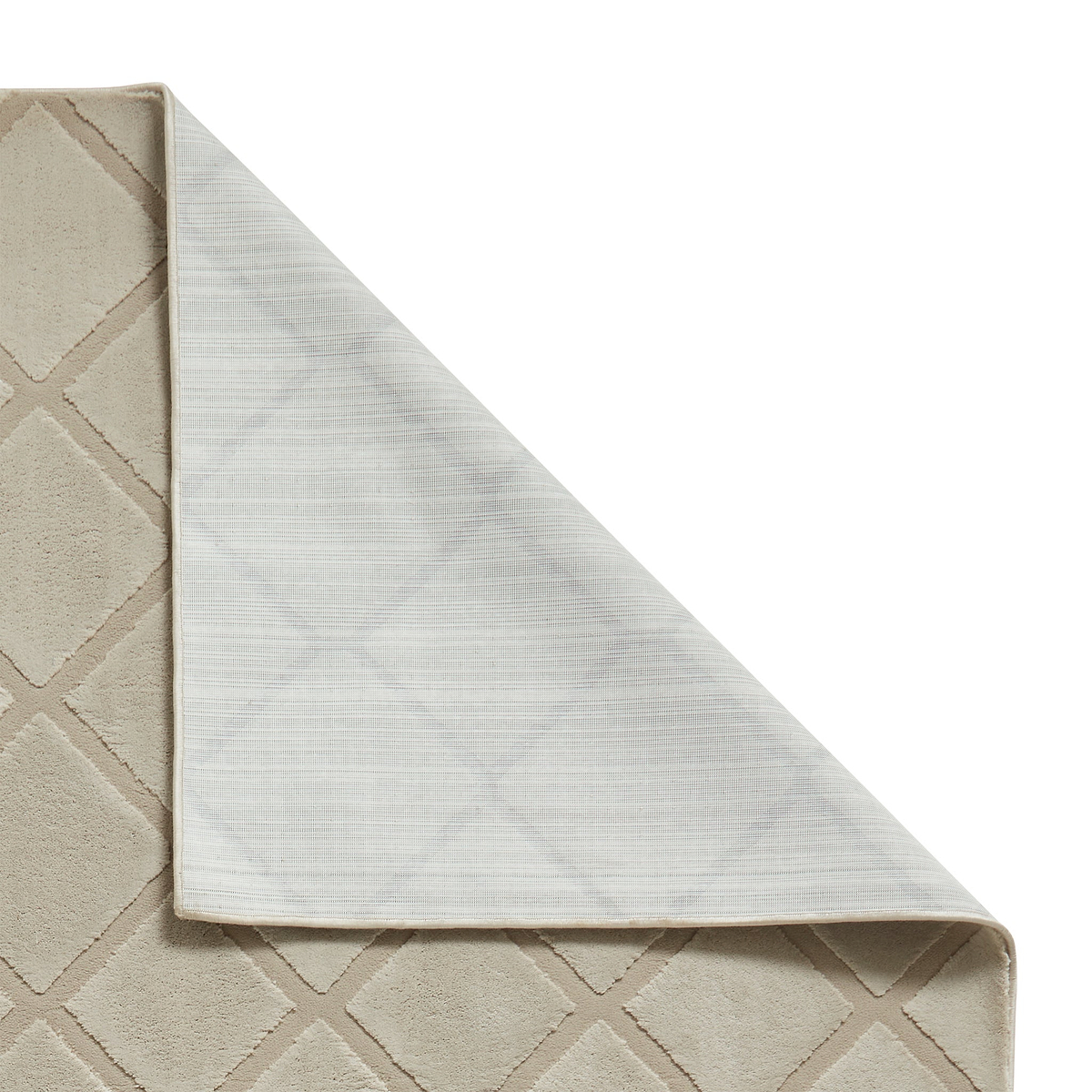 Cosy Diamond Washable Rug Natural from Roseland Furniture