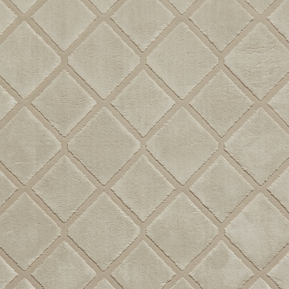 Cosy Diamond Washable Rug Natural from Roseland Furniture