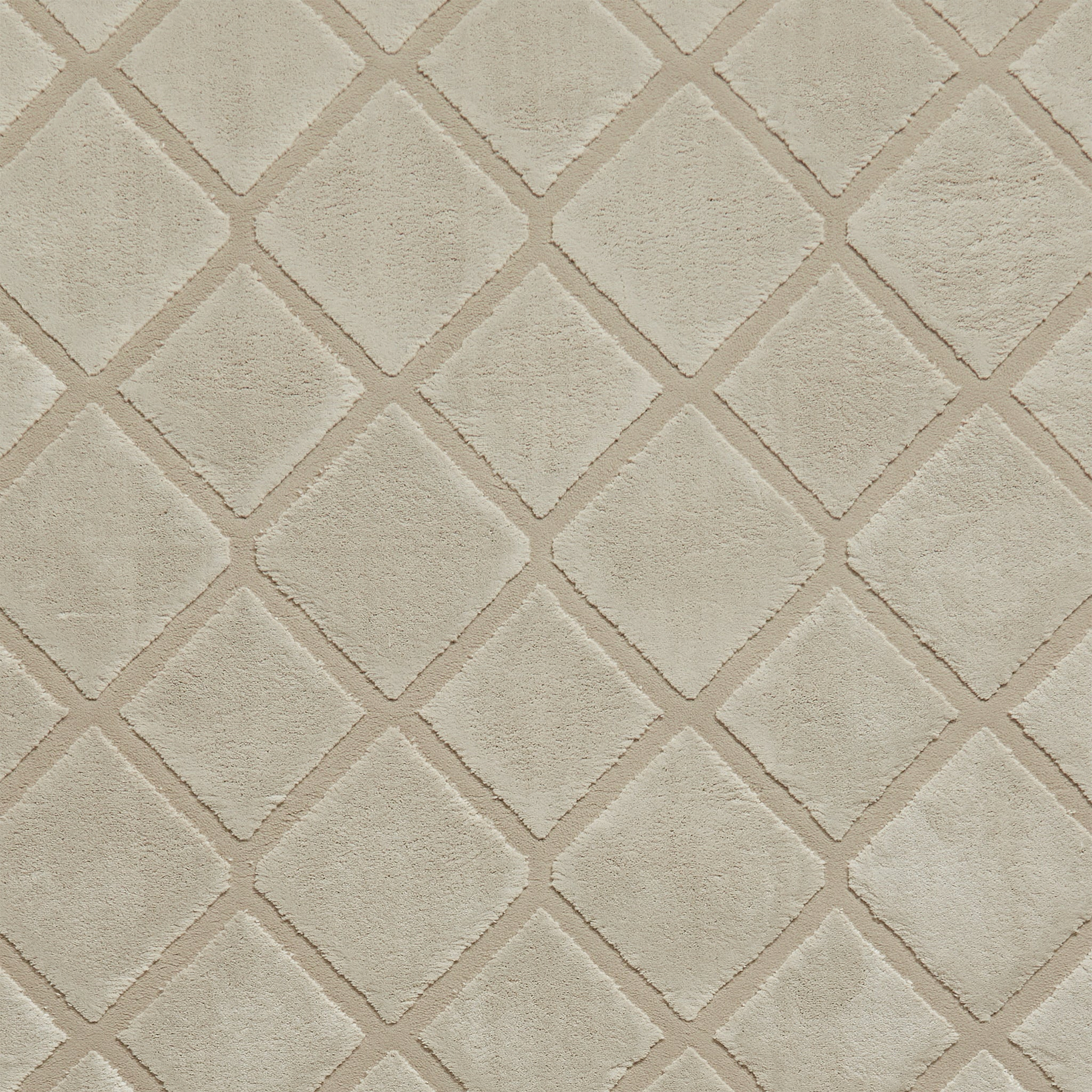 Cosy Diamond Washable Rug Natural from Roseland Furniture