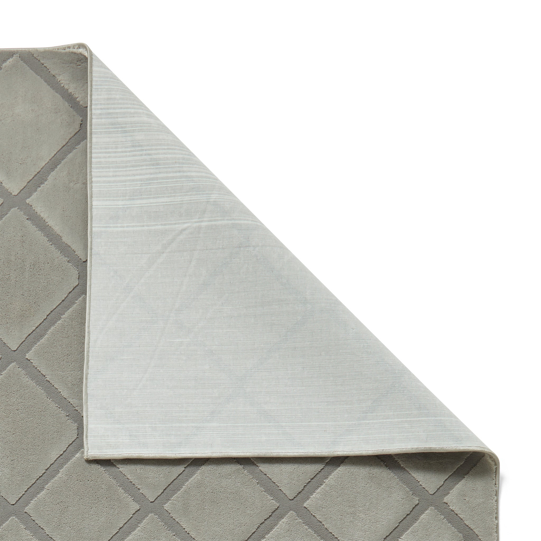 Cosy Diamond Washable Rug Silver from Roseland Furniture