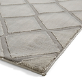 Cosy Diamond Washable Rug Silver from Roseland Furniture