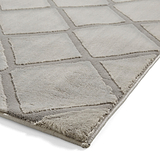 Cosy Diamond Washable Rug Silver from Roseland Furniture