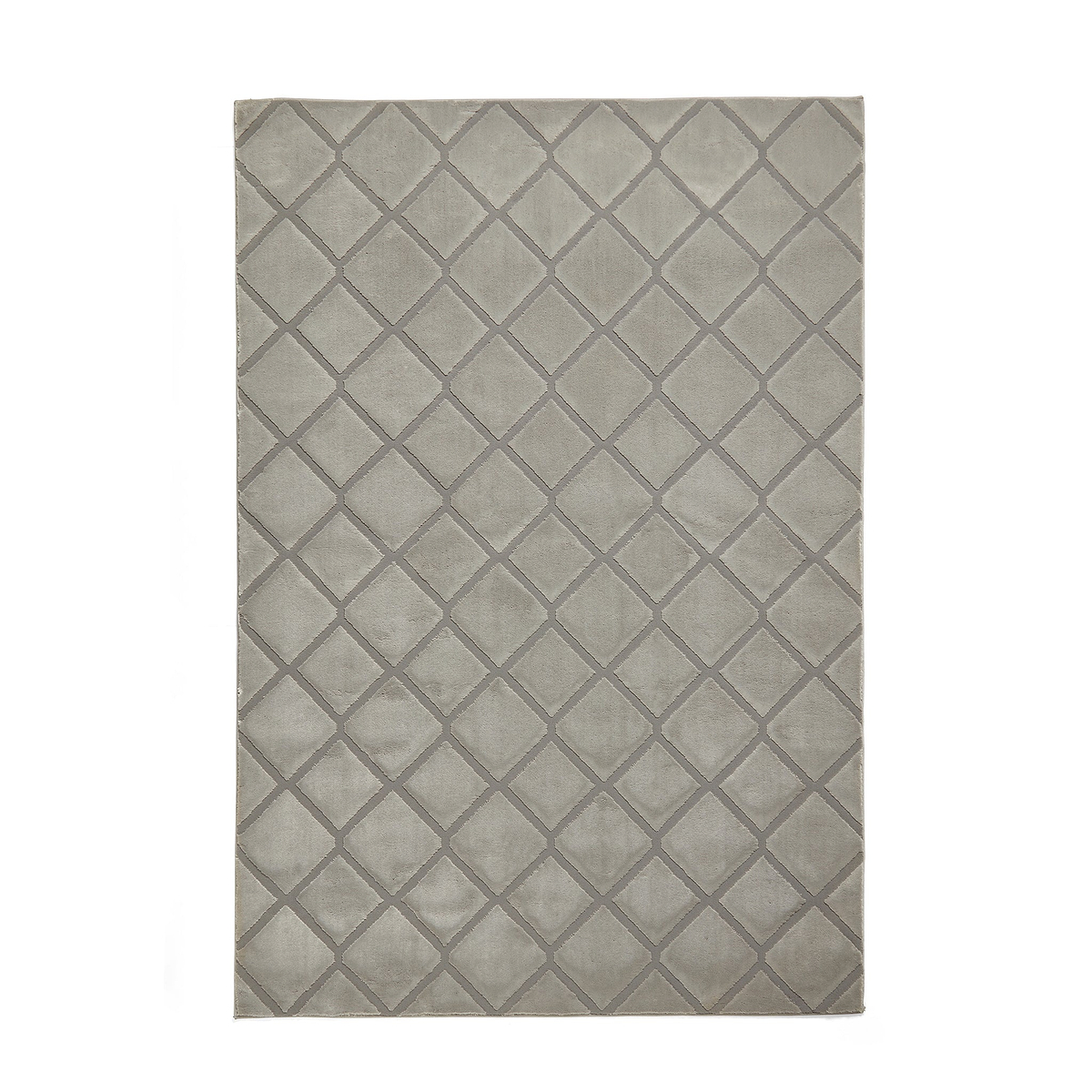Cosy Diamond Washable Rug Silver from Roseland Furniture