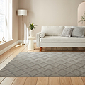 Cosy Diamond Washable Rug Silver from Roseland Furniture