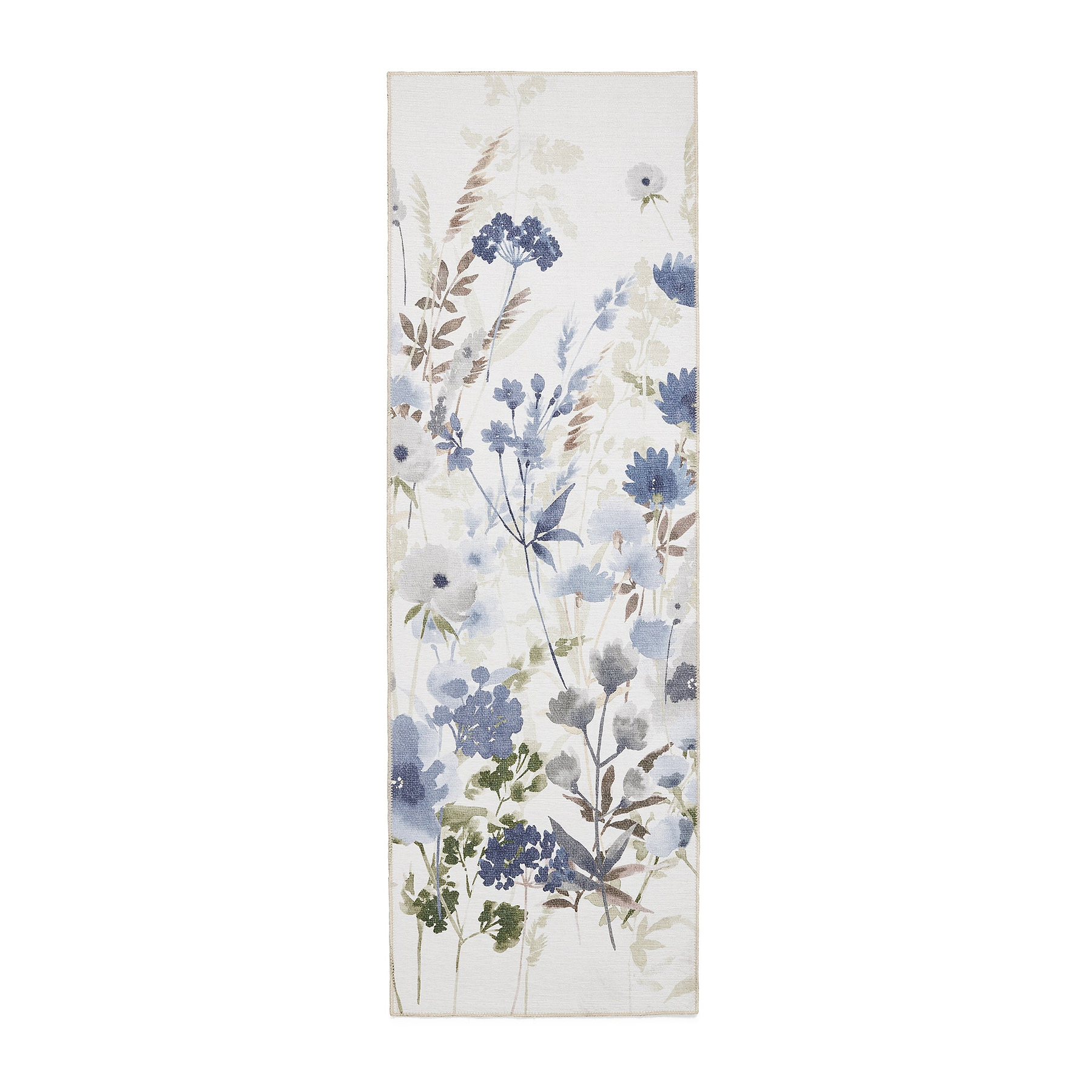 Country Floral Washable Rug