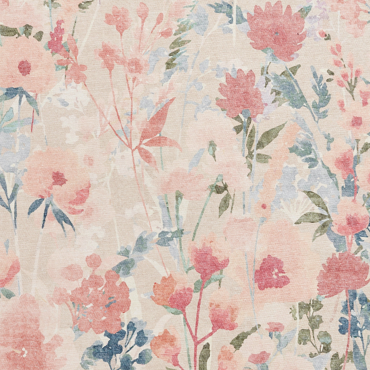 Country Floral Washable Rug Natural from Roseland Furniture