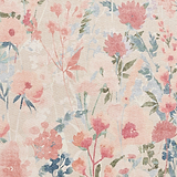 Country Floral Washable Rug Natural from Roseland Furniture