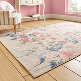 Country Floral Washable Rug Natural from Roseland Furniture