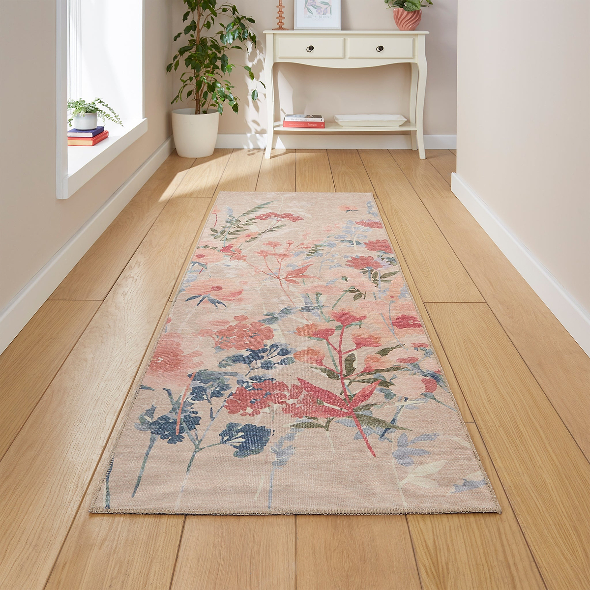 Country Floral Washable Runner from Roseland Furniture