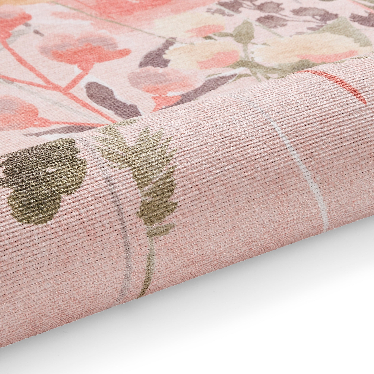 Country Floral Washable Rug Pink from Roseland Furniture