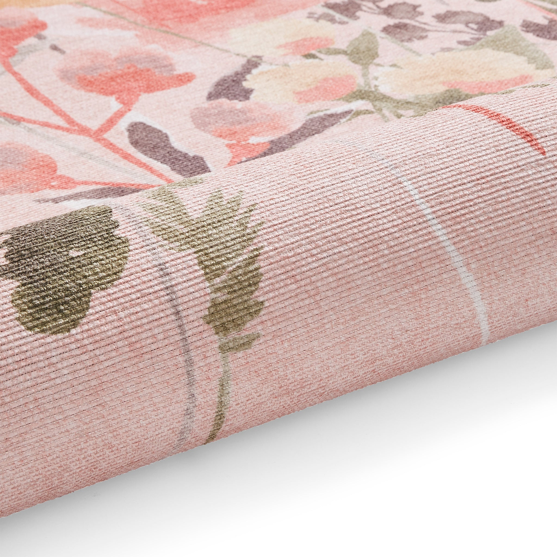 Country Floral Washable Rug Pink from Roseland Furniture