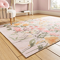 Country Floral Washable Rug Pink from Roseland Furniture