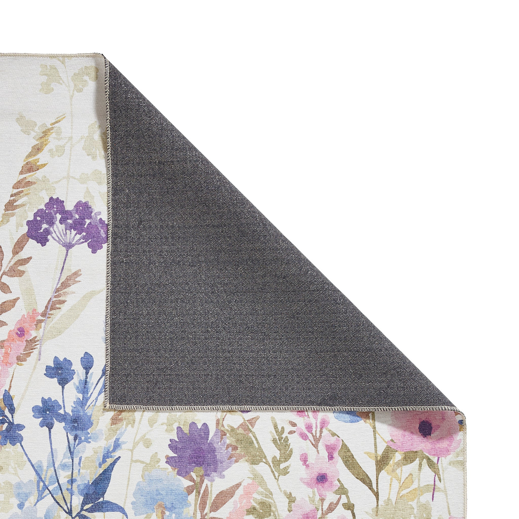 Country Floral Washable Rug Purple from Roseland Furniture