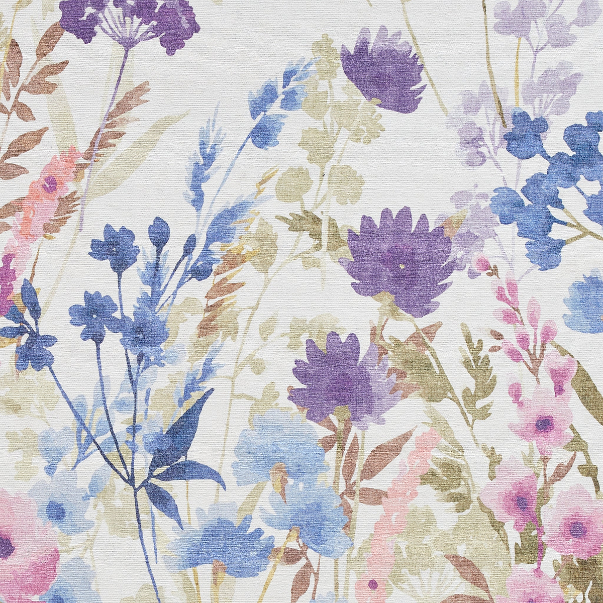 Country Floral Washable Rug Purple from Roseland Furniture