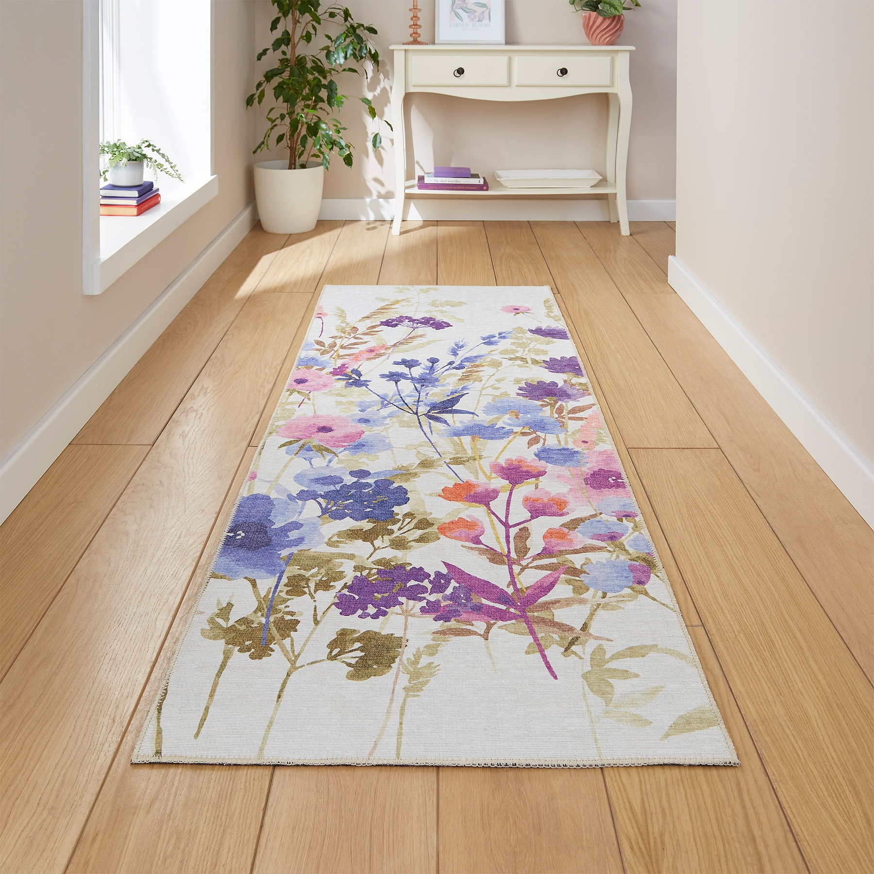 Country Floral Washable Runner from Roseland Furniture