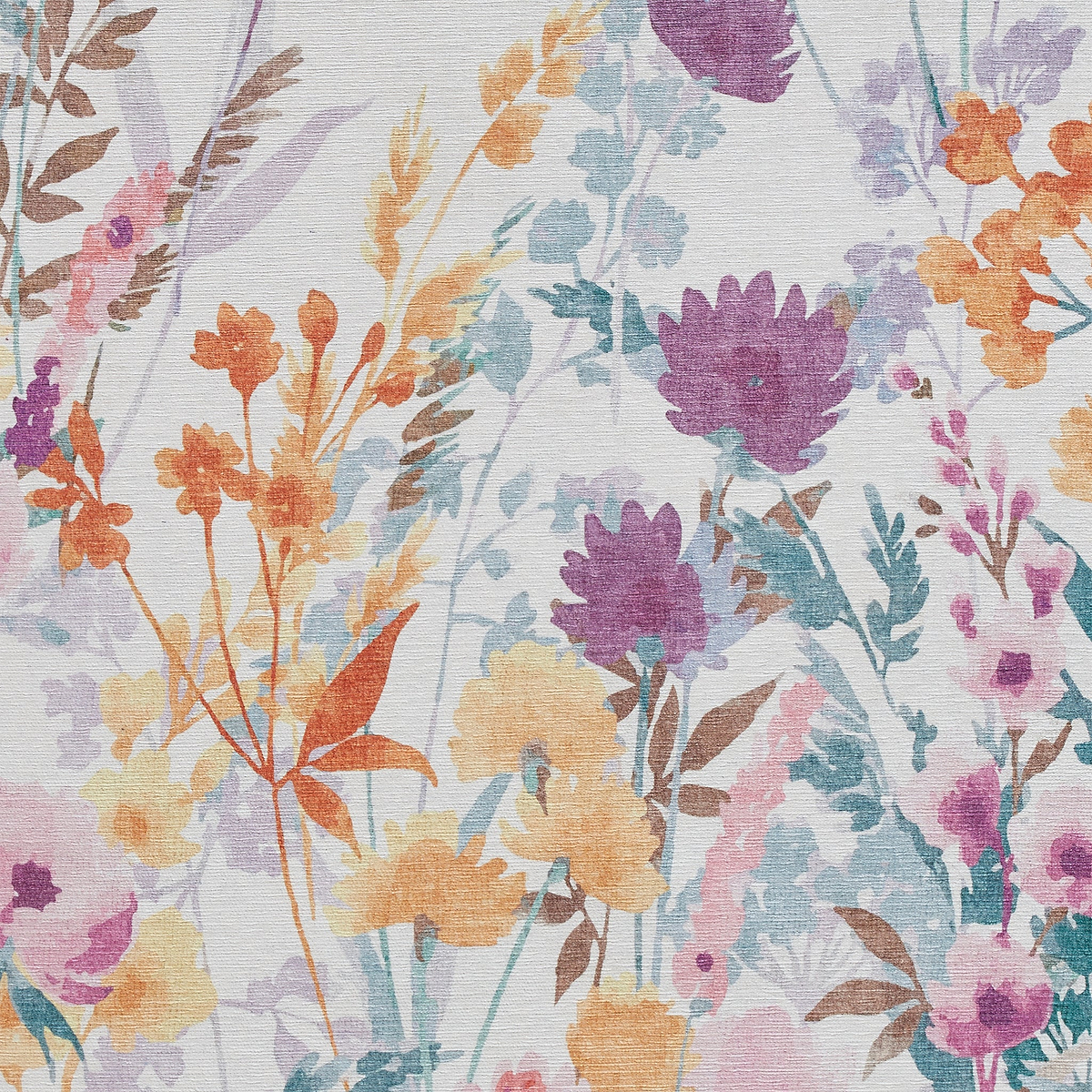 Country Floral Washable Rug Yellow from Roseland Furniture