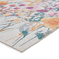 Country Floral Washable Rug Yellow from Roseland Furniture