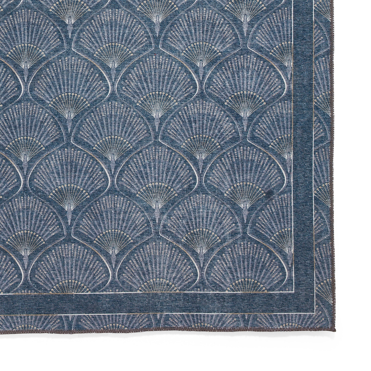 Deco Peacock Washable Rug Blue from Roseland Furniture