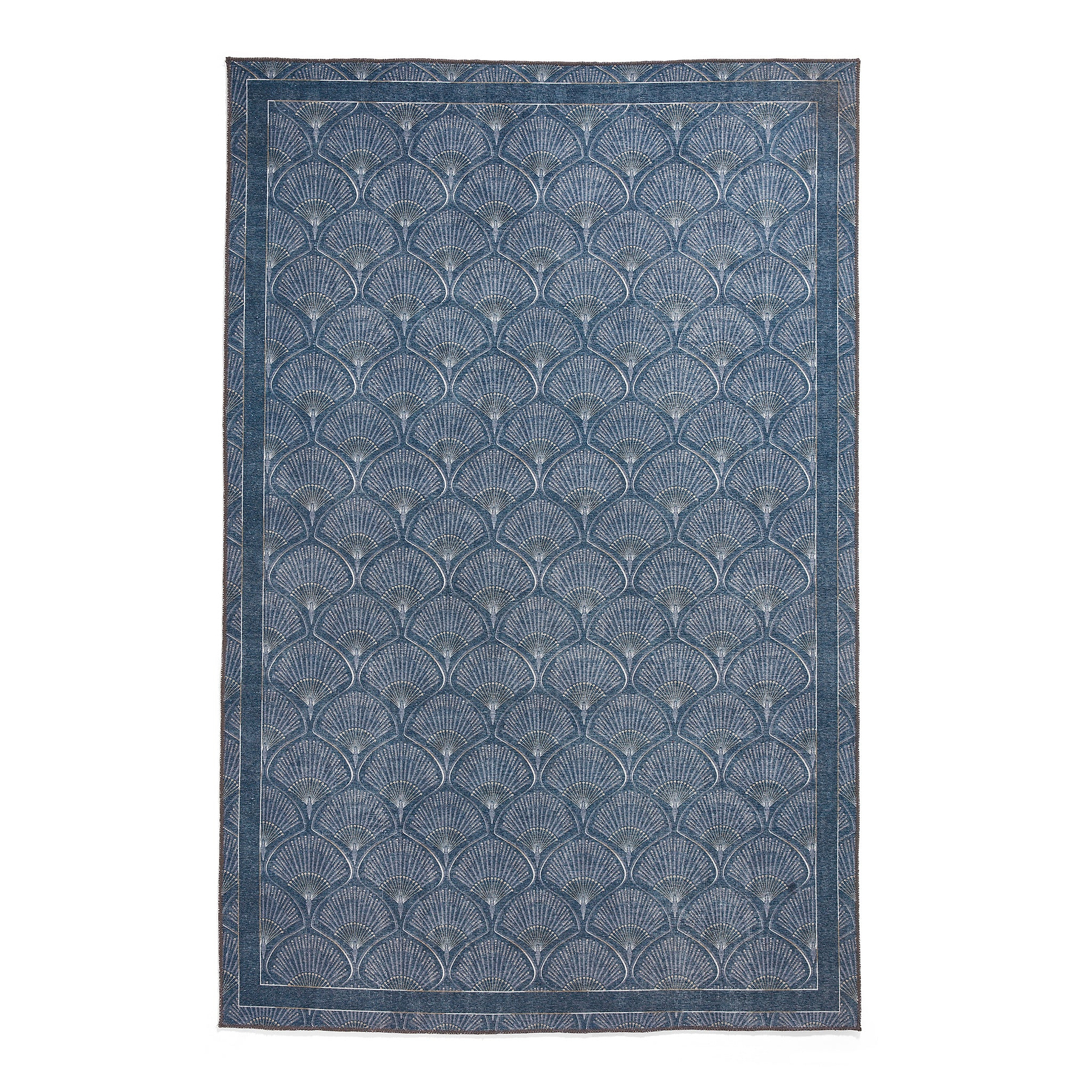 Deco Peacock Washable Rug Blue from Roseland Furniture
