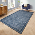 Deco Peacock Washable Rug Blue from Roseland Furniture