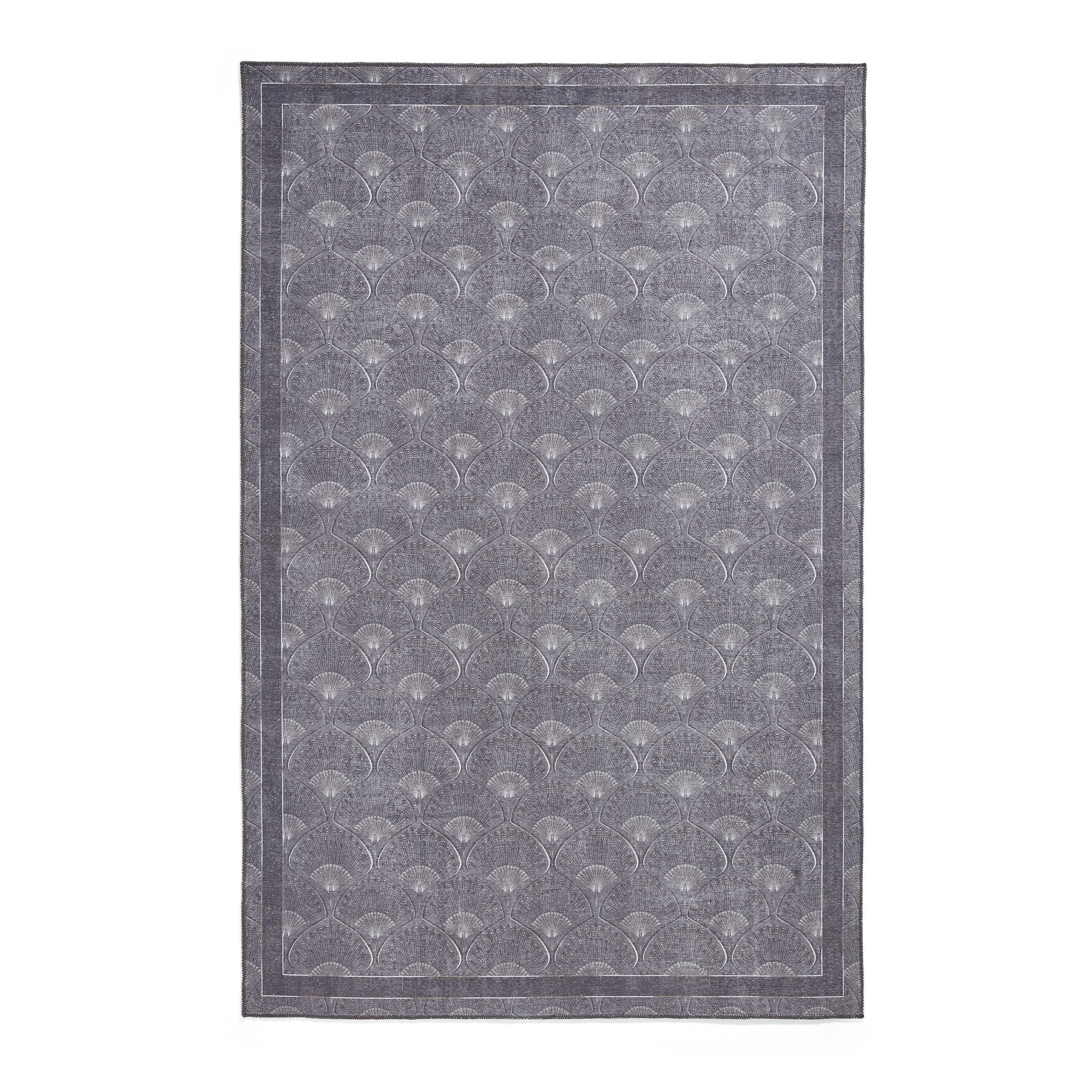 Deco Peacock Washable Rug Grey from Roseland Furniture