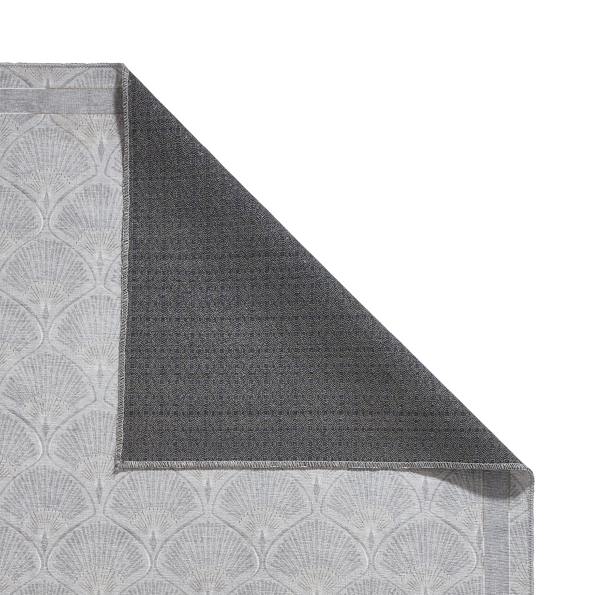 Deco Peacock Washable Rug Silver from Roseland Furniture