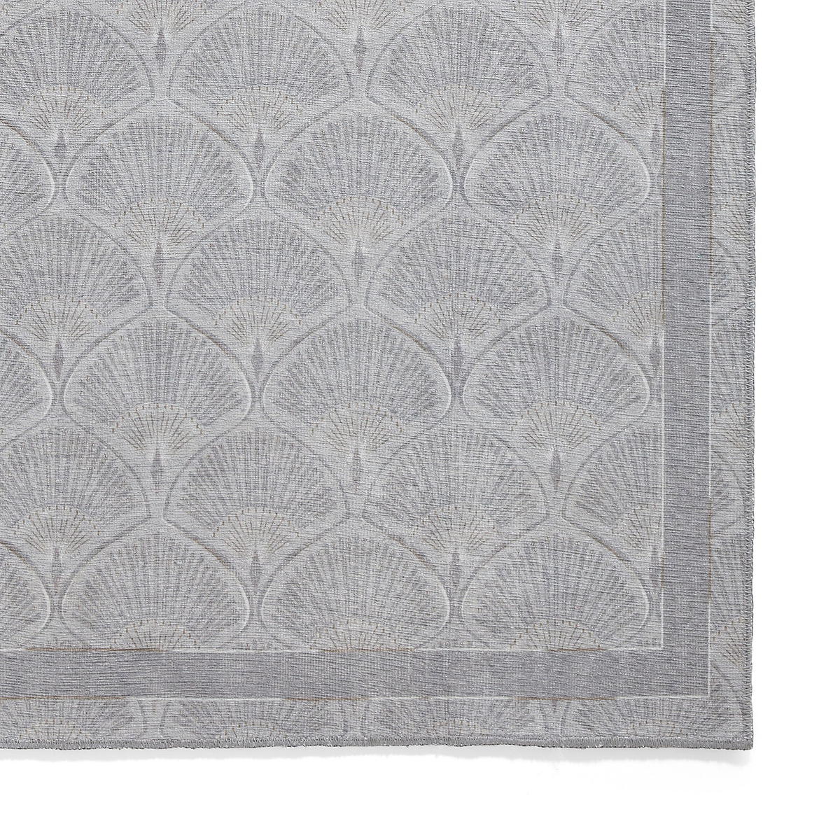 Deco Peacock Washable Rug Silver from Roseland Furniture