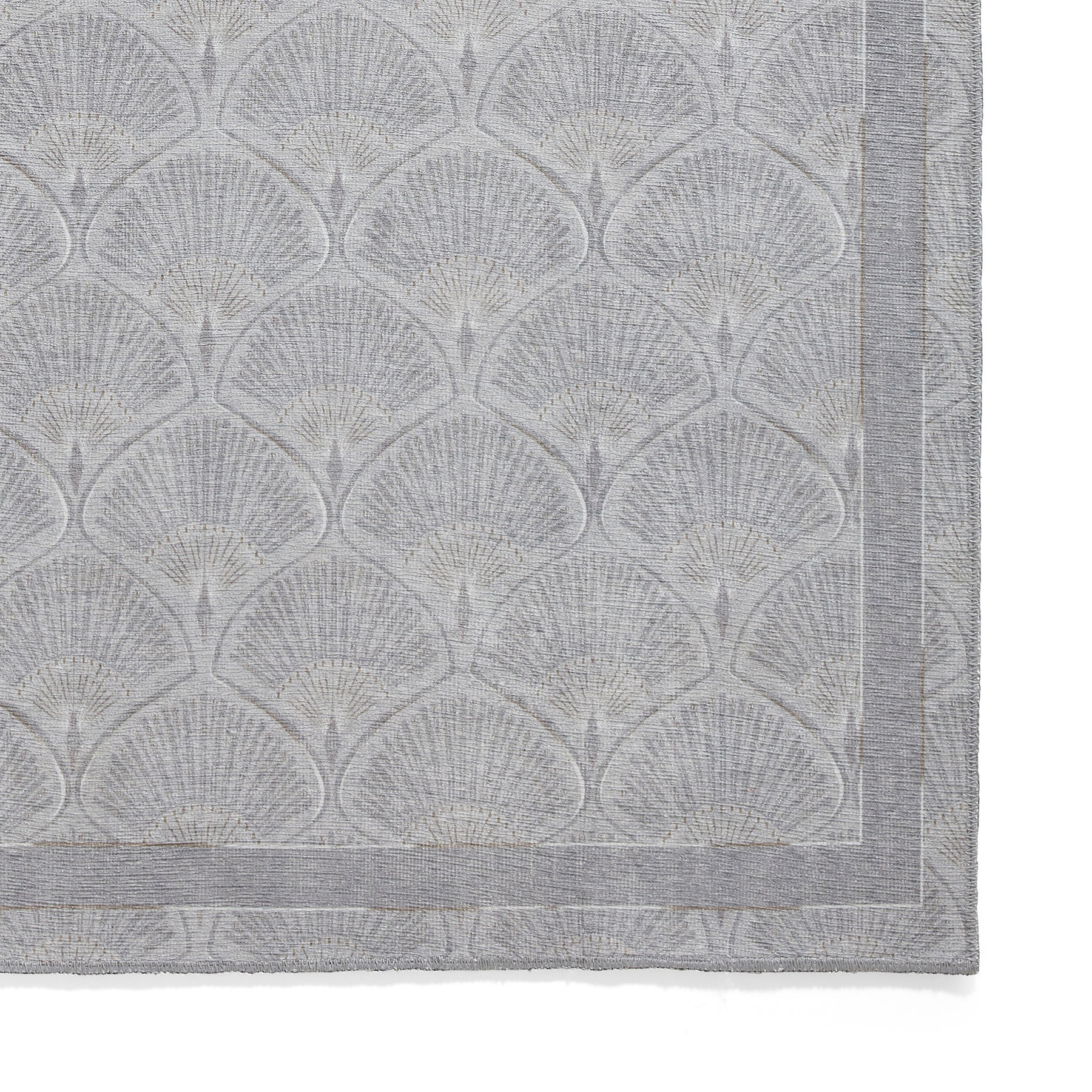 Deco Peacock Washable Rug Silver from Roseland Furniture